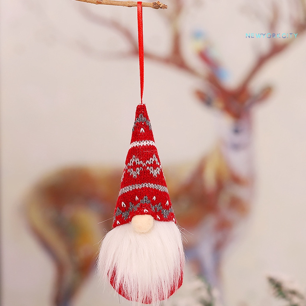 Búp Bê Treo Trang Trí Cây Thông Giáng Sinh Hình Vô Diện Râu Trắng Trọng Lượng Nhẹ