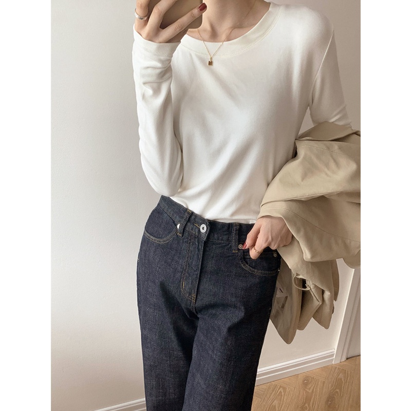 NRVP Áo Thun Nữ Dài Tay Dáng Rộng Thời Trang Hàn Quốc