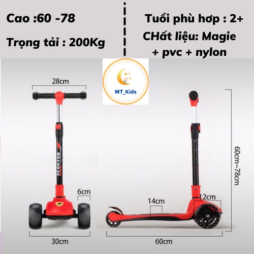 Scooter cho bé Novo x68  full đèn nhạc