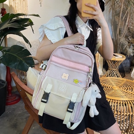 Balo đi học nữ thời trang đẹp giá rẻ ZIME cặp nam nữ dễ thương unisex chống nước