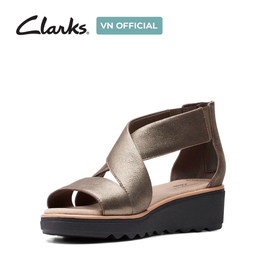 Dép xăng đan Da Nữ màu Metalic CLARKS Jillian Rise