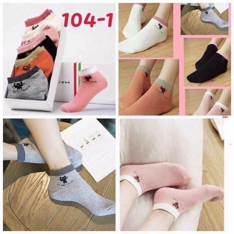 set 10 đôi vớ Hàn Quốc (vớ mèo, hoa cúc, vớ gấu)