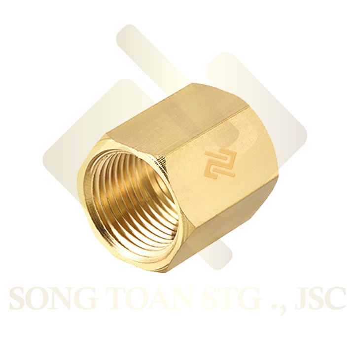 [MĂNG SÔNG ĐỀU] Khớp nối hai ren trong dân dụng BSP hệ G - Bằng đồng (Brass pipe fitting socket - reducing coupling)