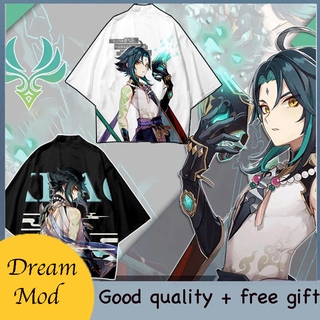 Trang Phục Kimono Tay Ngắn Cosplay Nhân Vật Haori Yukata Trong Game Genshin Impact Xiao Nhật Bản Dành Cho Nam Nữ
