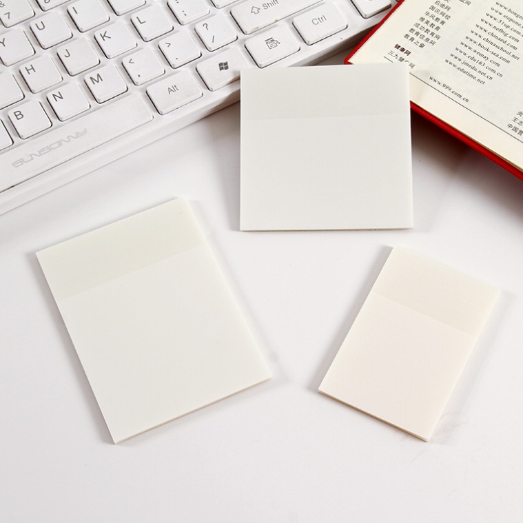 Set 50 Tờ Giấy Ghi Chú Trong Suốt Tự Dính Chống Thấm Nước Tiện Lợi Dành Cho Văn Phòng