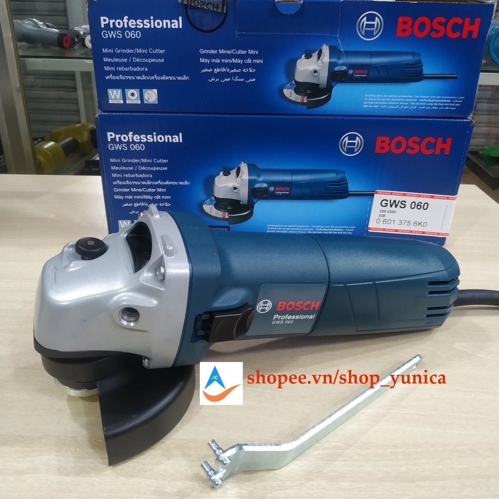 Máy mài, máy cắt GWS 060 loại đẹp MÁY MÀI GÓC CÔNG TẮC TRƯỢT BOSCH GWS 060 hàng chính hãng