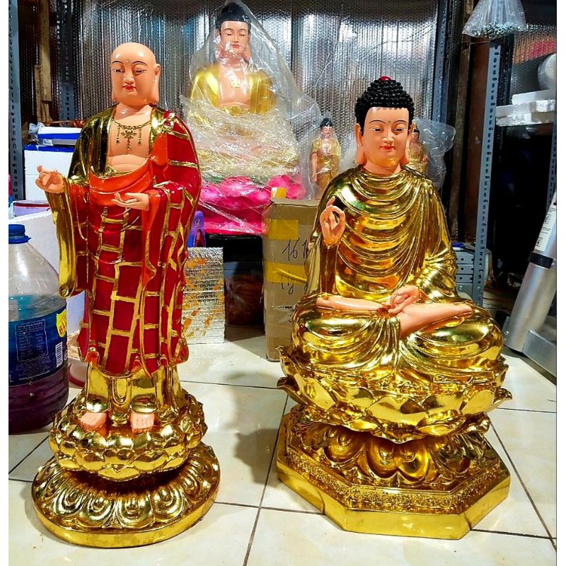 Tượng Phật Bổn Sư Thích Ca 70cm dát vàng