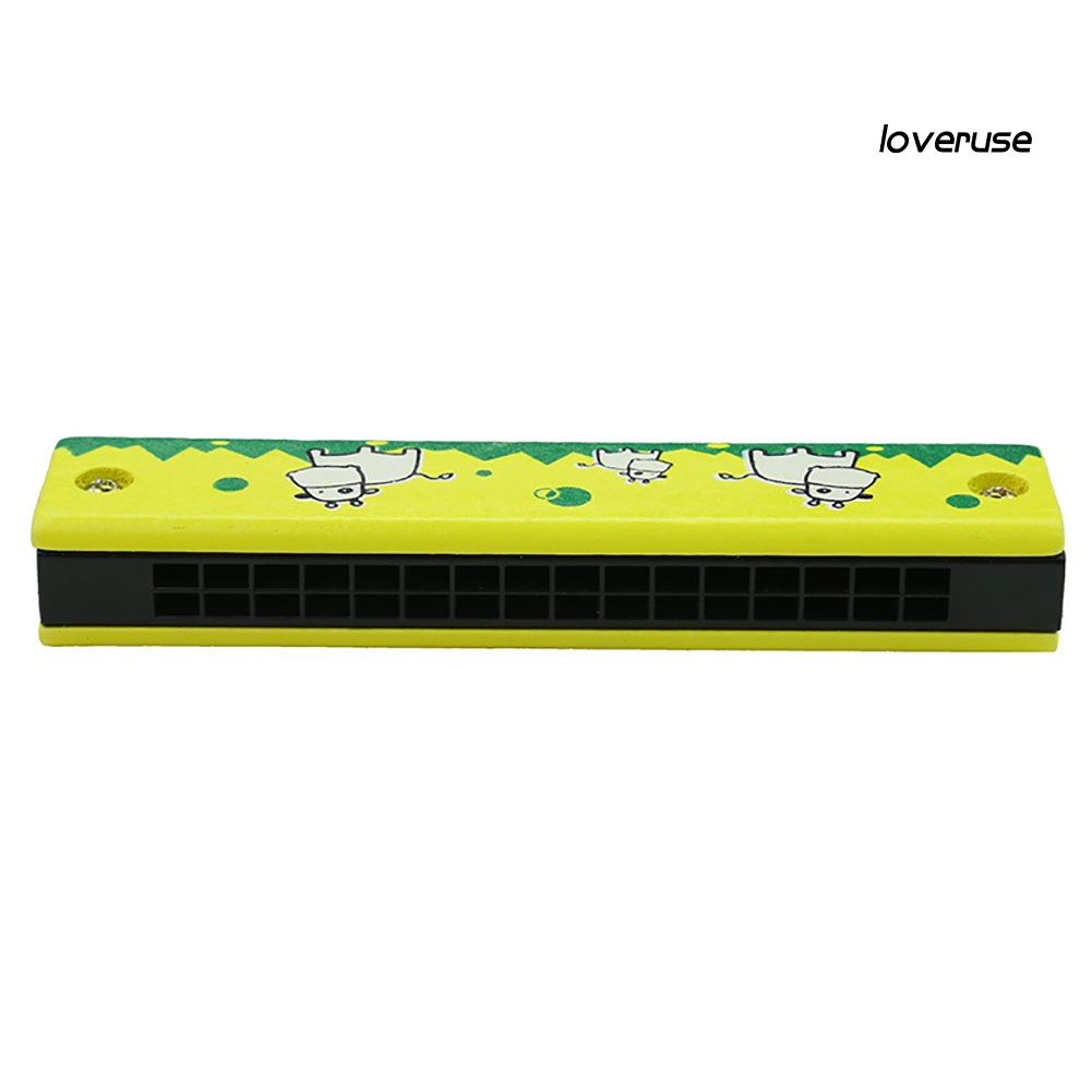 Kèn Harmonica Gỗ 16 Lỗ Họa Tiết Trái Cây Đồ Chơi Giáo Dục Cho Bé
