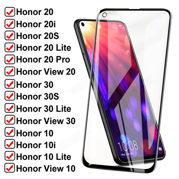 Kính cường lực 9H chống cháy nổ cho Huawei Honor View 20 Pro 30 Lite 10i 20i 20S 30S Honor V10 V20 V30