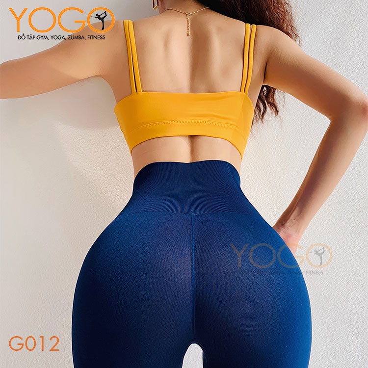 Quần tập gym yoga nữ tại nhà legging dài nâng mông cạp cao gen bụng định hình eo thon co dãn thoáng khí YOGO G012