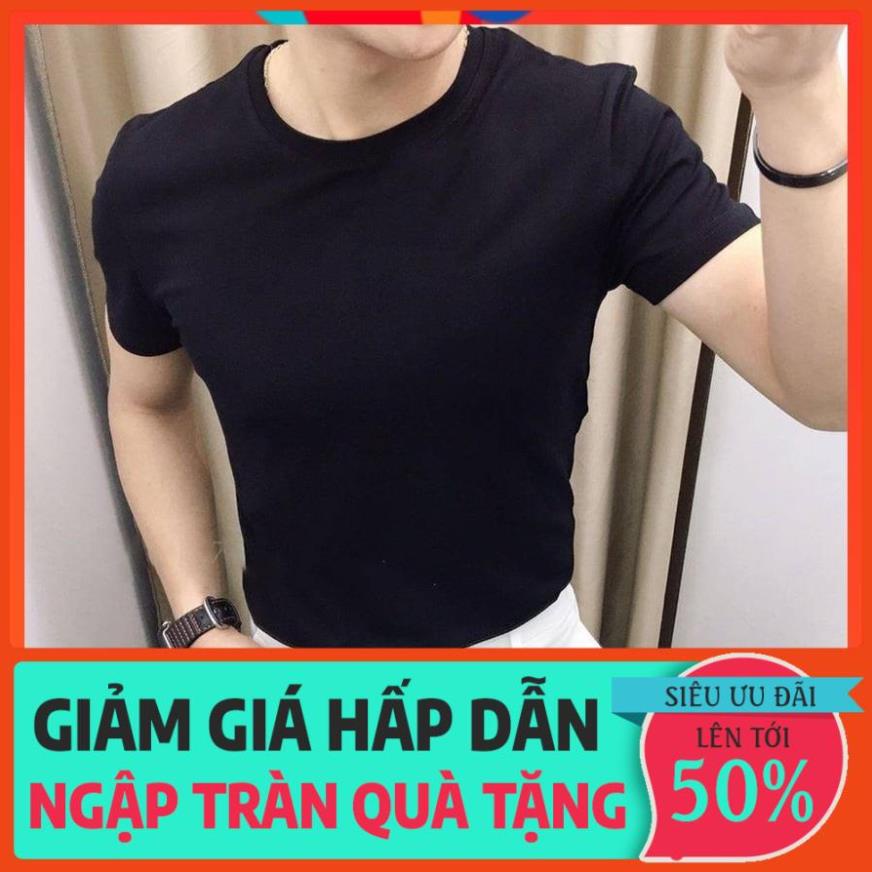 Áo thun trơn nam trắng, đen, xám basic vải dày mịn thoáng khí hàng Việt Nam new