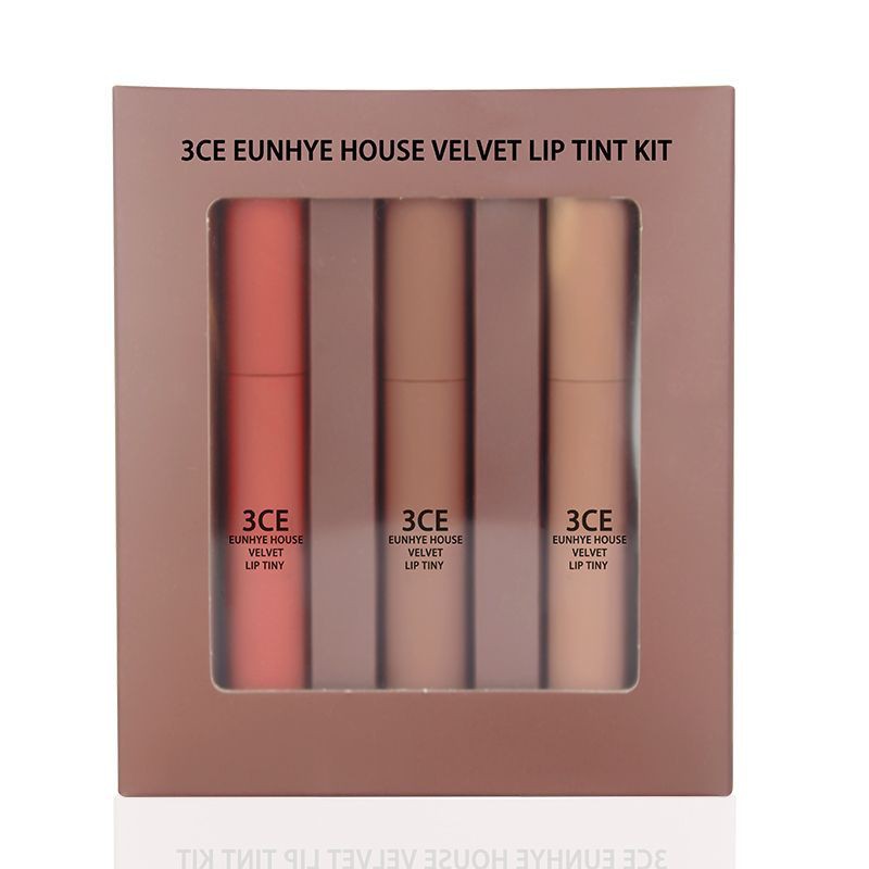 3CE Eunhye House Velvet Matte Lipstick Set Lip Glaze Set Pumpkin Matte Lip Gloss