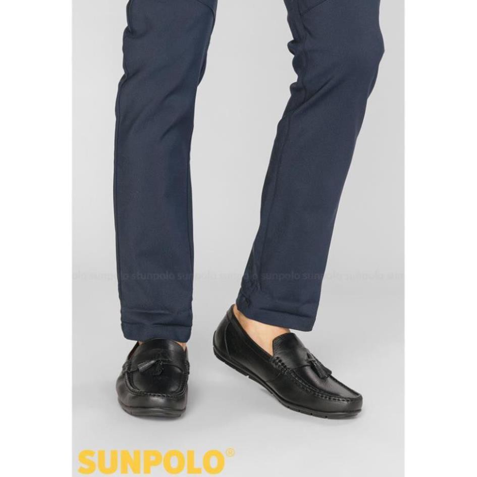 [Sale 3/3]Giày Lười Nam Da Bò SUNPOLO Đen Nâu Xanh Navy - SUKT2581DNX -pi9