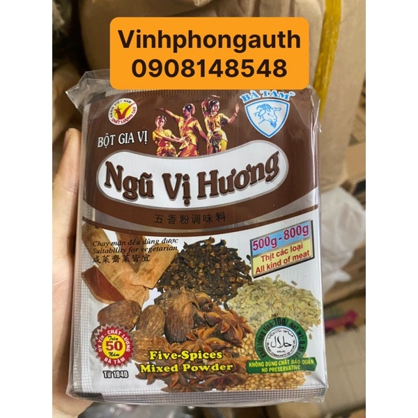 Bột gia vị Bò kho/ phở/ bún bò huế/ ngũ vị hương/ cary/ ragu Bà Tám gói 10gr