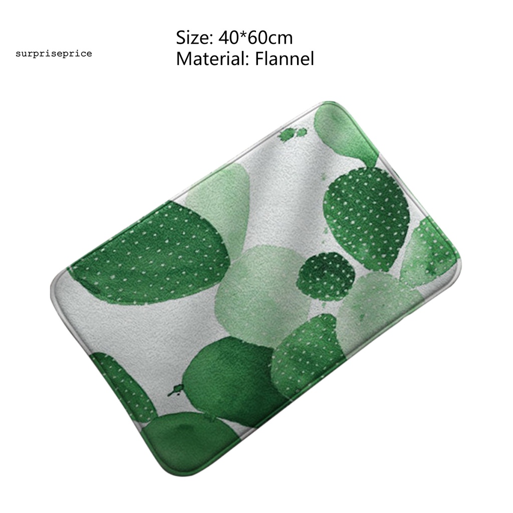 Thảm lót cửa chùi chân siêu nhẹ in hình cây xương rồng trang trí phòng tiện dụng