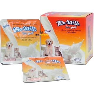 SỮA CHO PET THÚ CƯNG CHÓ MÈO BIO MILK GÓI 100G Bổ sung chất dinh dưỡng