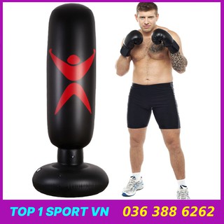 Bao cát đấm bốc boxing bơm hơi cho bé và người lớn phiên bản 4.0 tặng bơm hơi đa năng