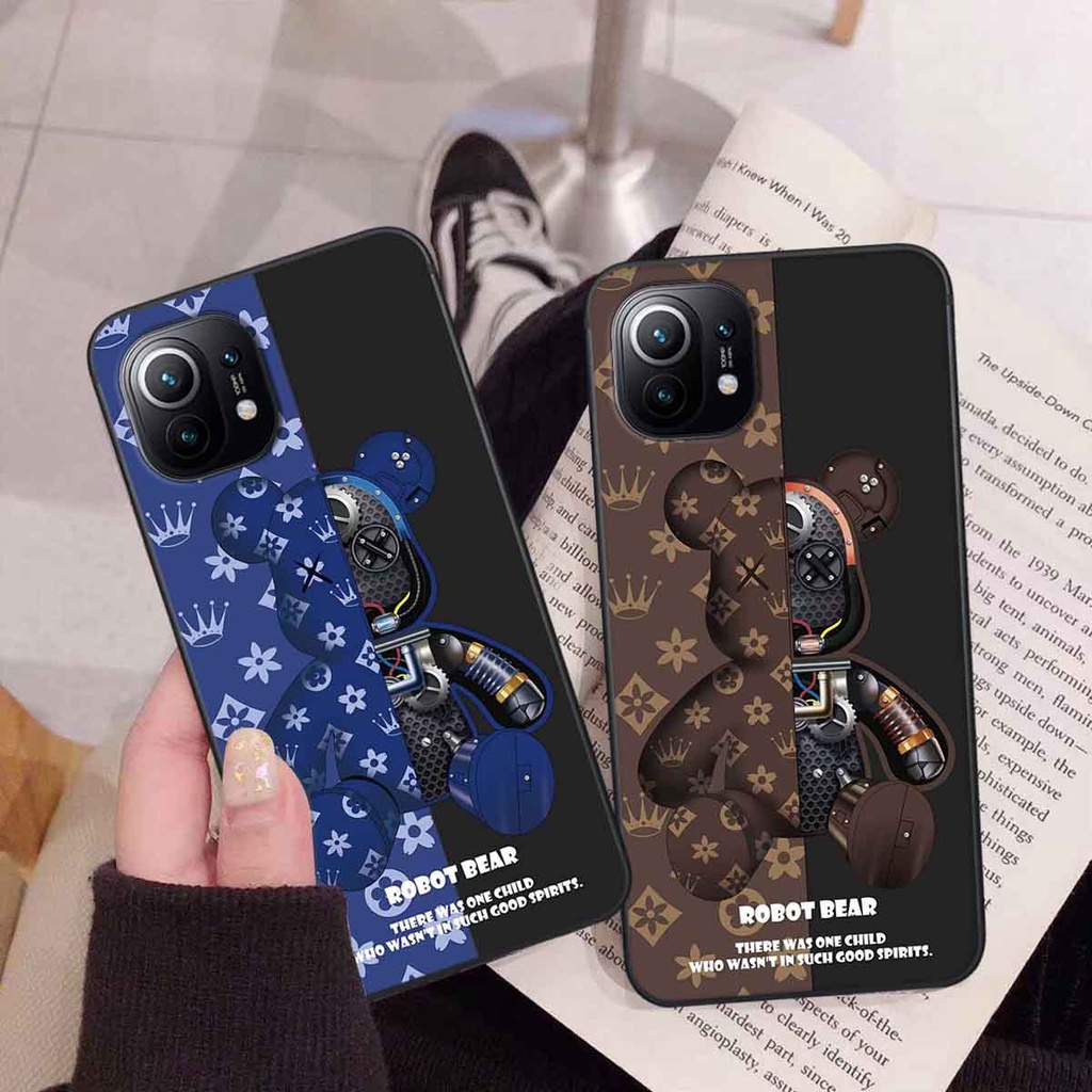 Ốp Xiaomi Mi 11 / Mi 11T / Mi 11 Lite bear brick, gấu đáng yêu, dễ thương