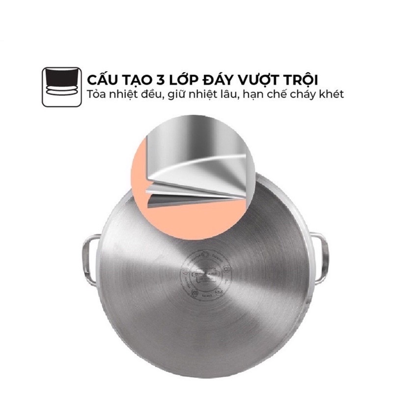 Nồi luộc gà inox 3 đáy SUNHOUSE SH28LG
