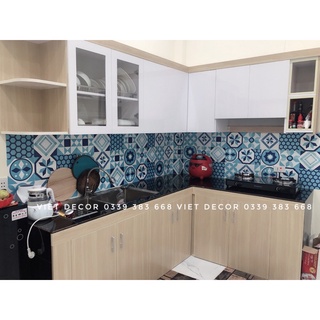Decal Gạch Bông Set 30 ô 20x20cm - Decal dán tường Trang trí nhà cửa - Viet Decor