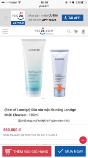 Son 3ce Lyli Maymac 119 và srm Laneige