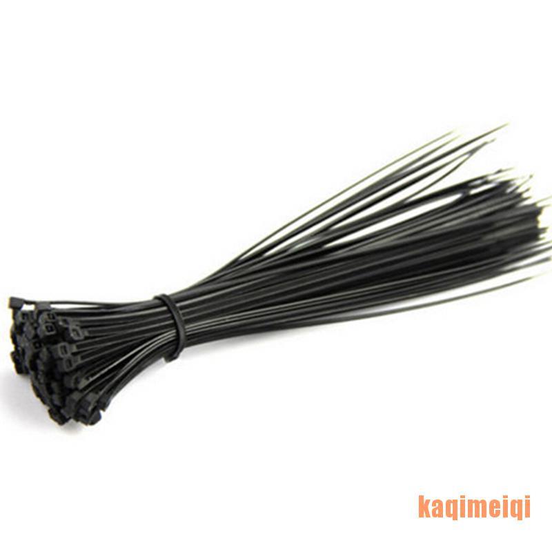 Set 100 dây rút nhựa nylon 10cm màu đen tự khóa tiện lợi
