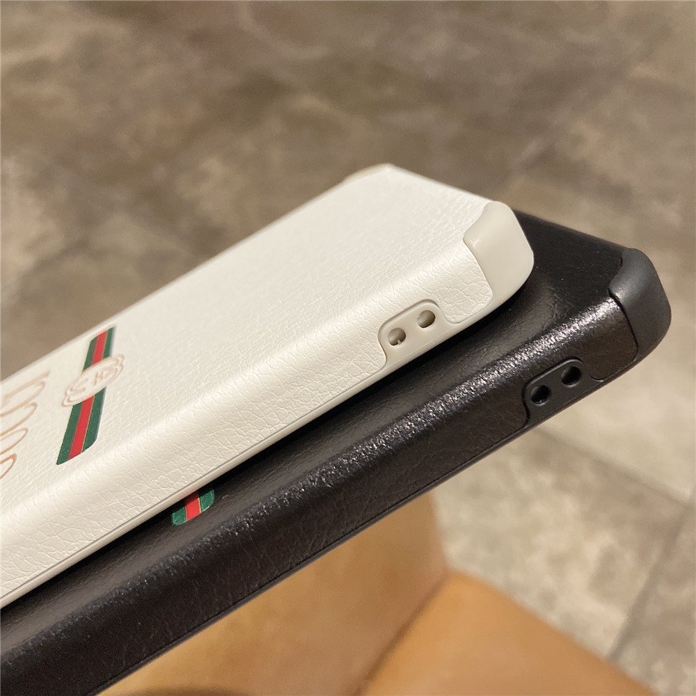 Ốp điện thoại bằng da phối sọc sang trọng chống sốc cho IPhone 12pro max 12mini 11Pro Max XS Max XR SE 2020 7 8 Plus | BigBuy360 - bigbuy360.vn