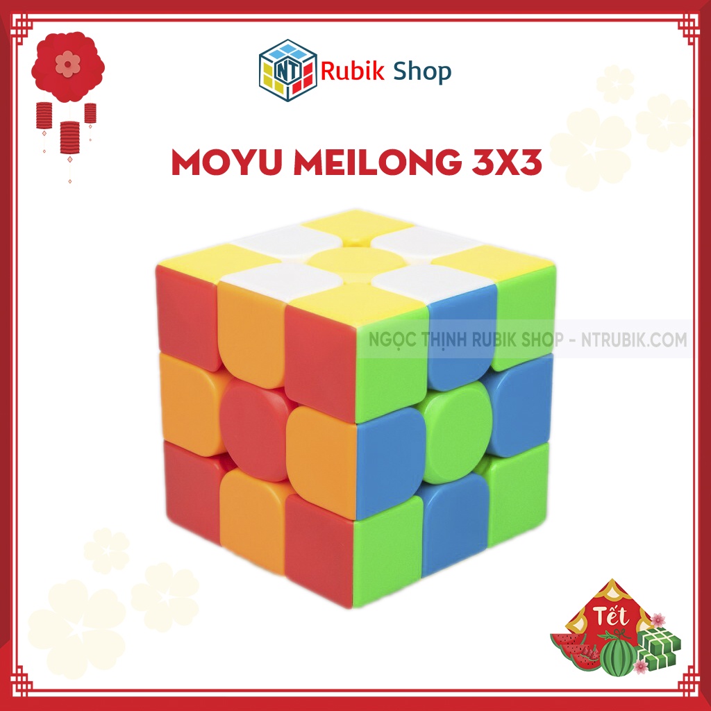 Rubik 3x3 Stickerless MoYu MeiLong MFJS Rubik 3 Tầng ngocthinhrubik