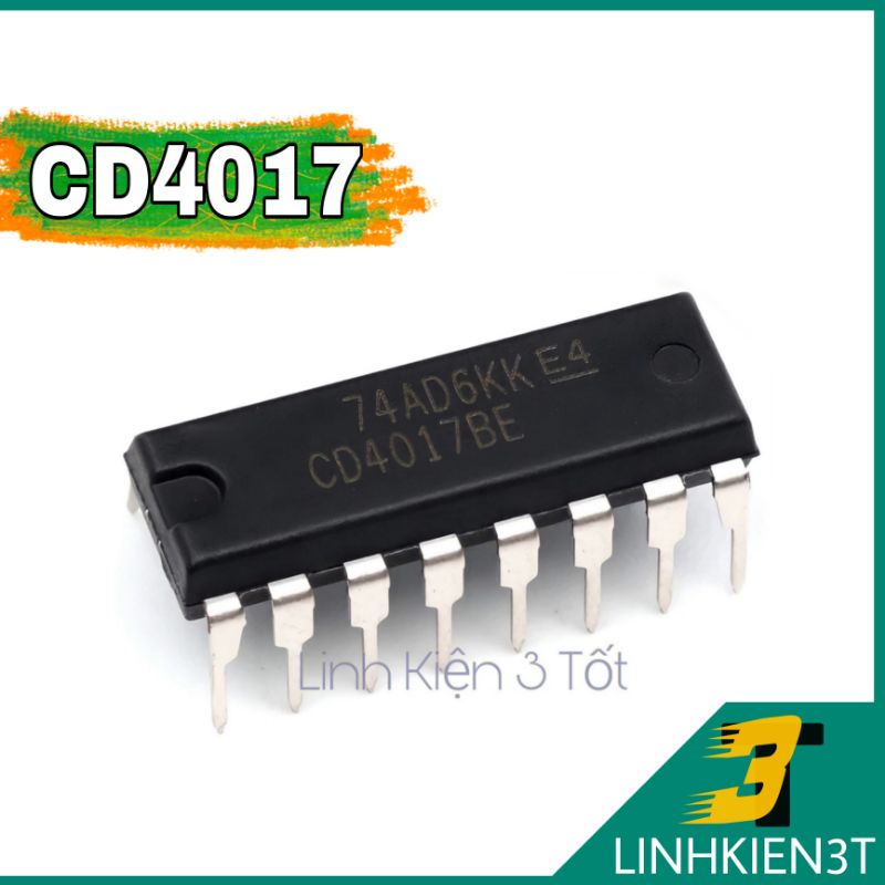 IC số CD4017 CD4017BE DIP-16 chính hãng