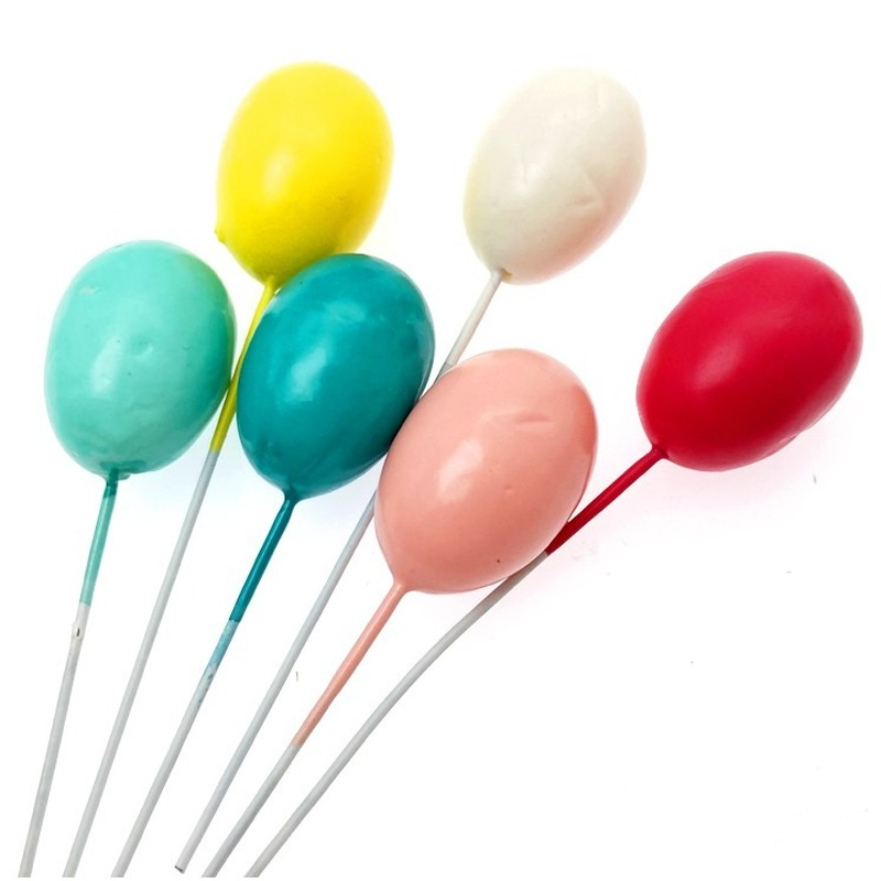 1 set bong bóng nhiều màu trang trí bánh kem sinh nhật cho bé