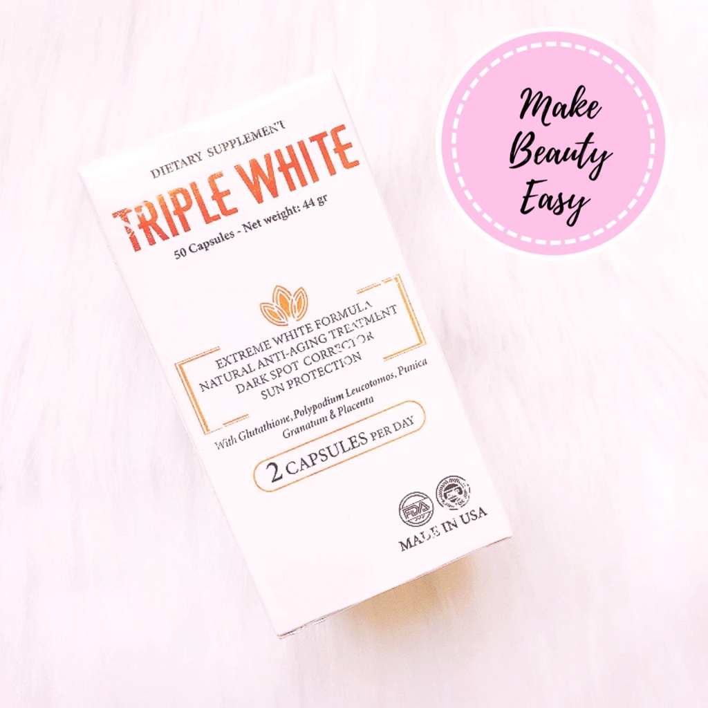 (HÀNG CHÍNH HÃNG) Viên Uống Triple White | Viên Uống Glutathione 1200mg