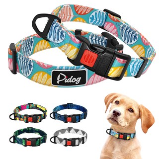 Vòng cổ chó cỡ lớn bằng Nylon mịn có khóa an toàn cho Yorkie Pug Bulldog Labrador Husky