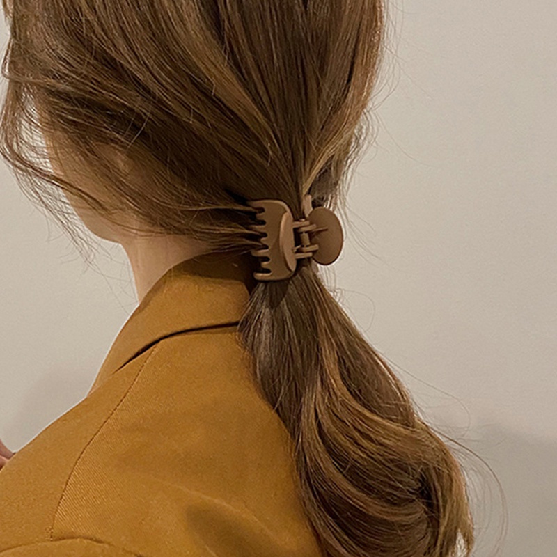 Kẹp Tóc Hình Cá Mập Màu Trơn Đơn Giản Thời Trang Hàn Quốc
