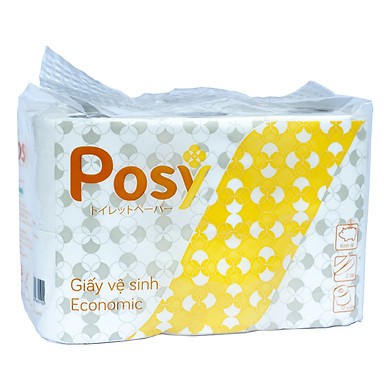 Giấy vệ sinh Posy Economic 2 Lớp 12 cuộn/túi