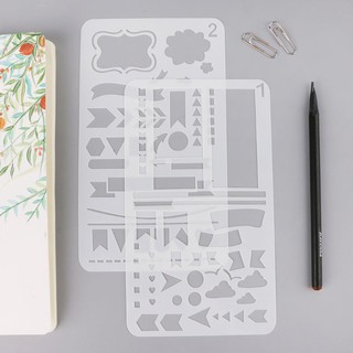 Bullet Journal Stencil Set Plastic Planner DIY Drawing Template Diary Craft