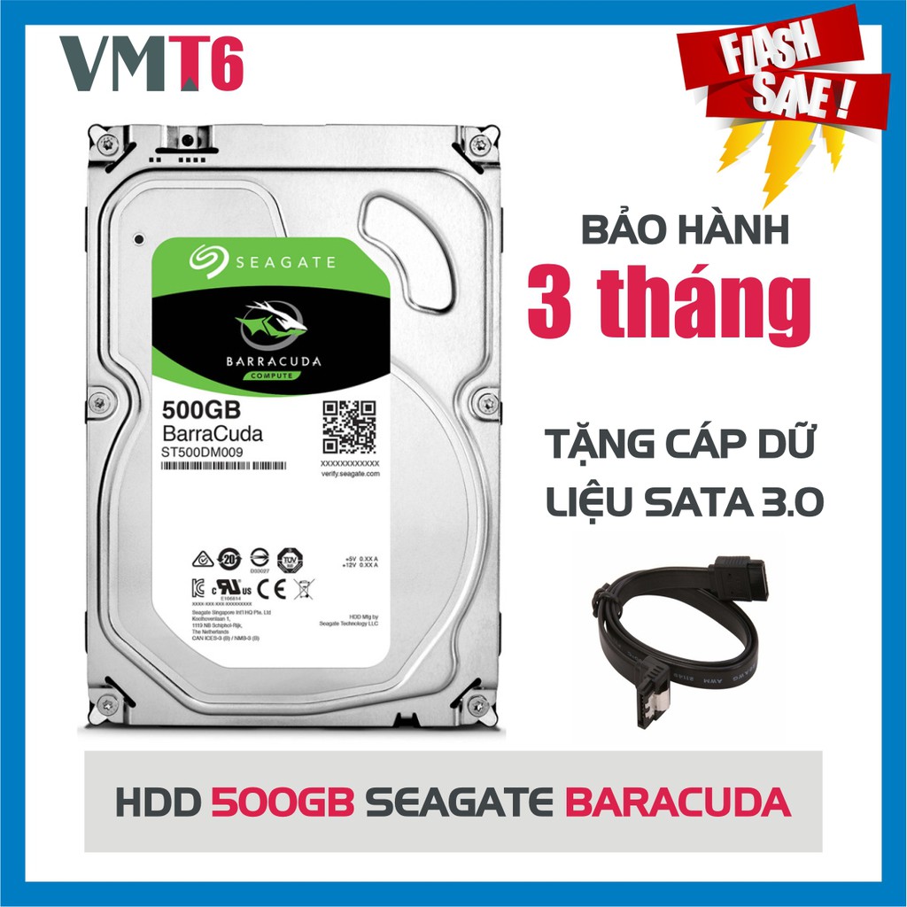 Ổ cứng HDD Seagate 500GBBaracura - Bảo hành chính hãng 3 tháng !