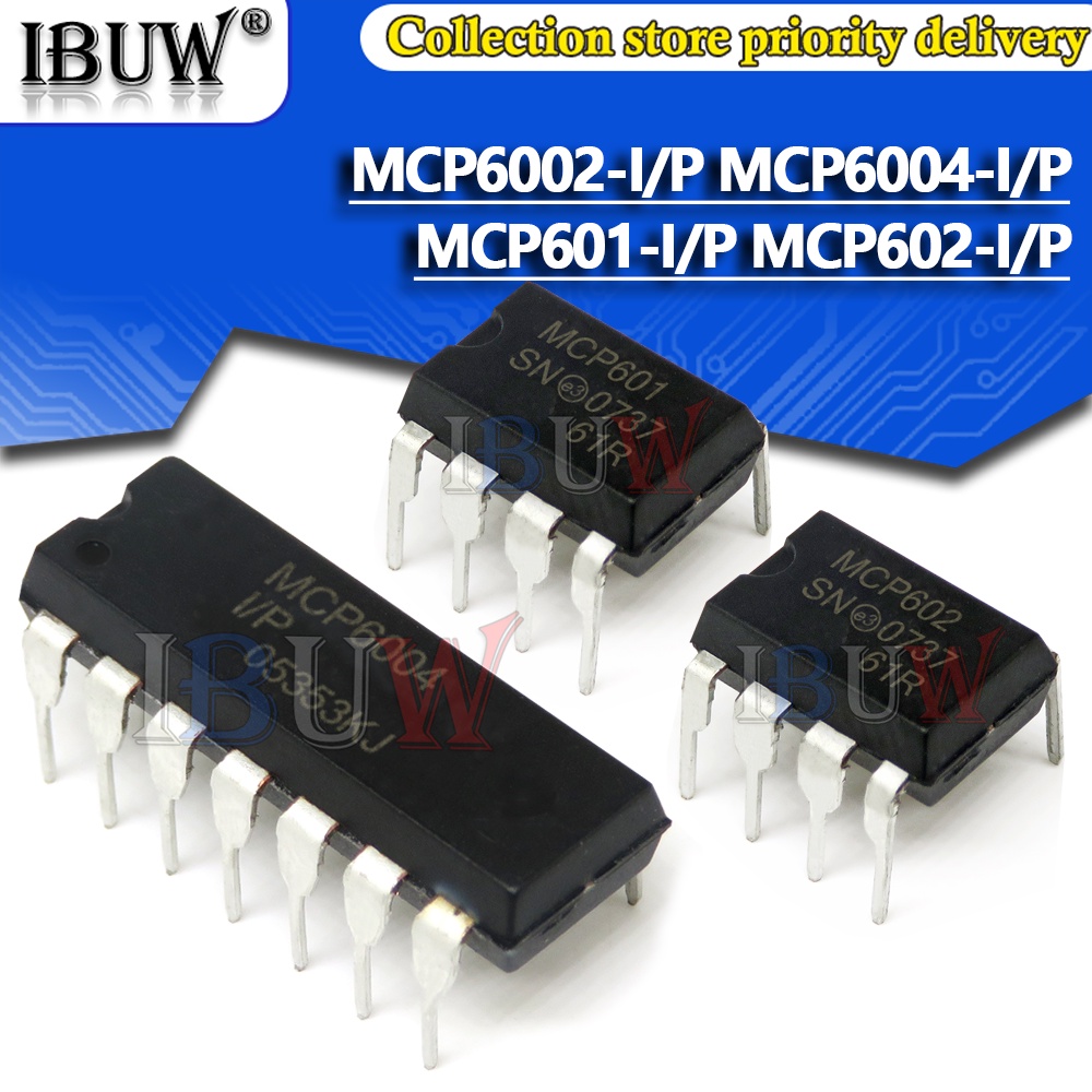 Bộ 10 Chip MCP6002-I/P MCP6004-I/P MCP601-I/P MCP602-I/P MCP6002 MCP6004 MCP601 MCP602 6002I/P 600-I/P 601-I/P 602P Chất Lượng Cao