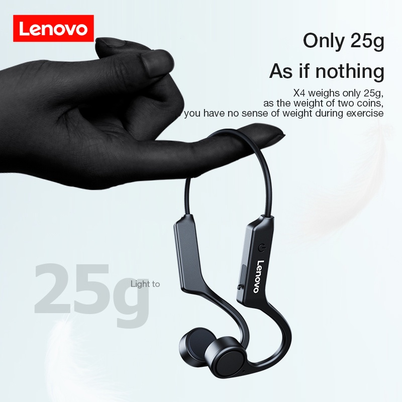 [Mã ELBMO2 giảm 12% đơn 500K] Tai nghe Bluetooth LENOVO X4 truyền âm qua xương chống thấm nước chất lượng cao