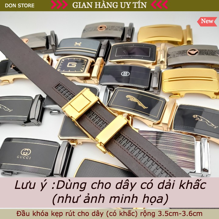 [Sỉ,Lẻ] Đầu Khóa Thắt Lưng Nam Thép Hợp Kim Mạ Crom Titan Cao Cấp Siêu Bền Đẹp (Cho dây khấc -Bán kèm dây)