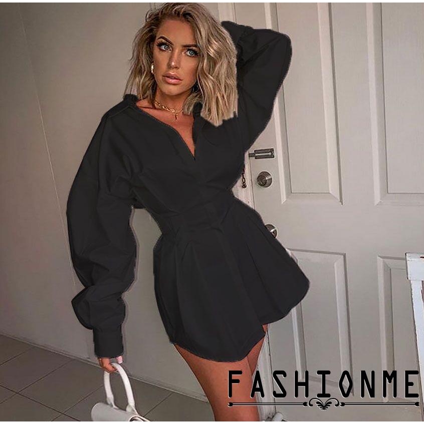 Đầm tay dài cổ chữ V thời trang quyến rũ cho nữ | BigBuy360 - bigbuy360.vn