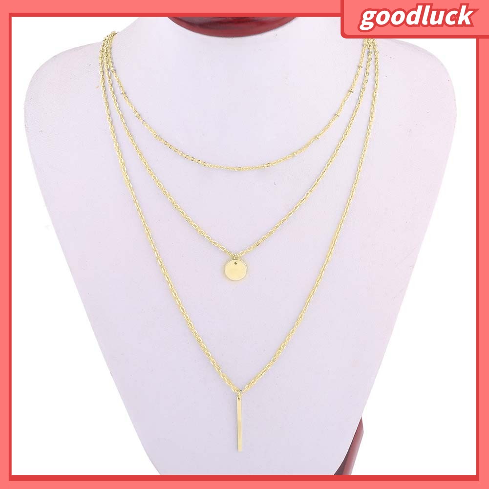 Dây chuyền thiết kế 3 lớp thanh lịch dễ phối đồ