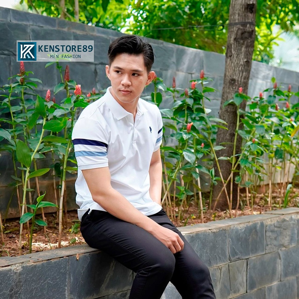 Áo thun nam có cổ POLO PASSION POLITE vải cá sấu gai KENSTORE89 ATP154