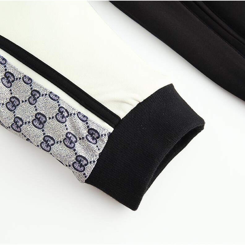 Gucc Áo Khoác cotton jacquard Phối Khóa Kéo Thời Trang unisex