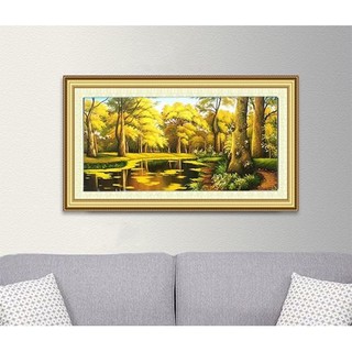 Tranh đính đá Khu Rừng Lá Vàng KT:150x75cm