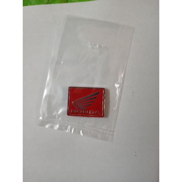 Tem nổi cứng cánh chim honda đỏ dán xe