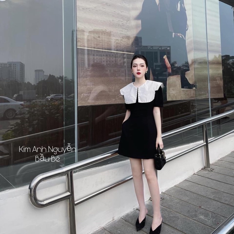 Váy Umi Cổ Viền Pha Trắng Tiểu Thư Có Ảnh Thật Kèm Video | BigBuy360 - bigbuy360.vn