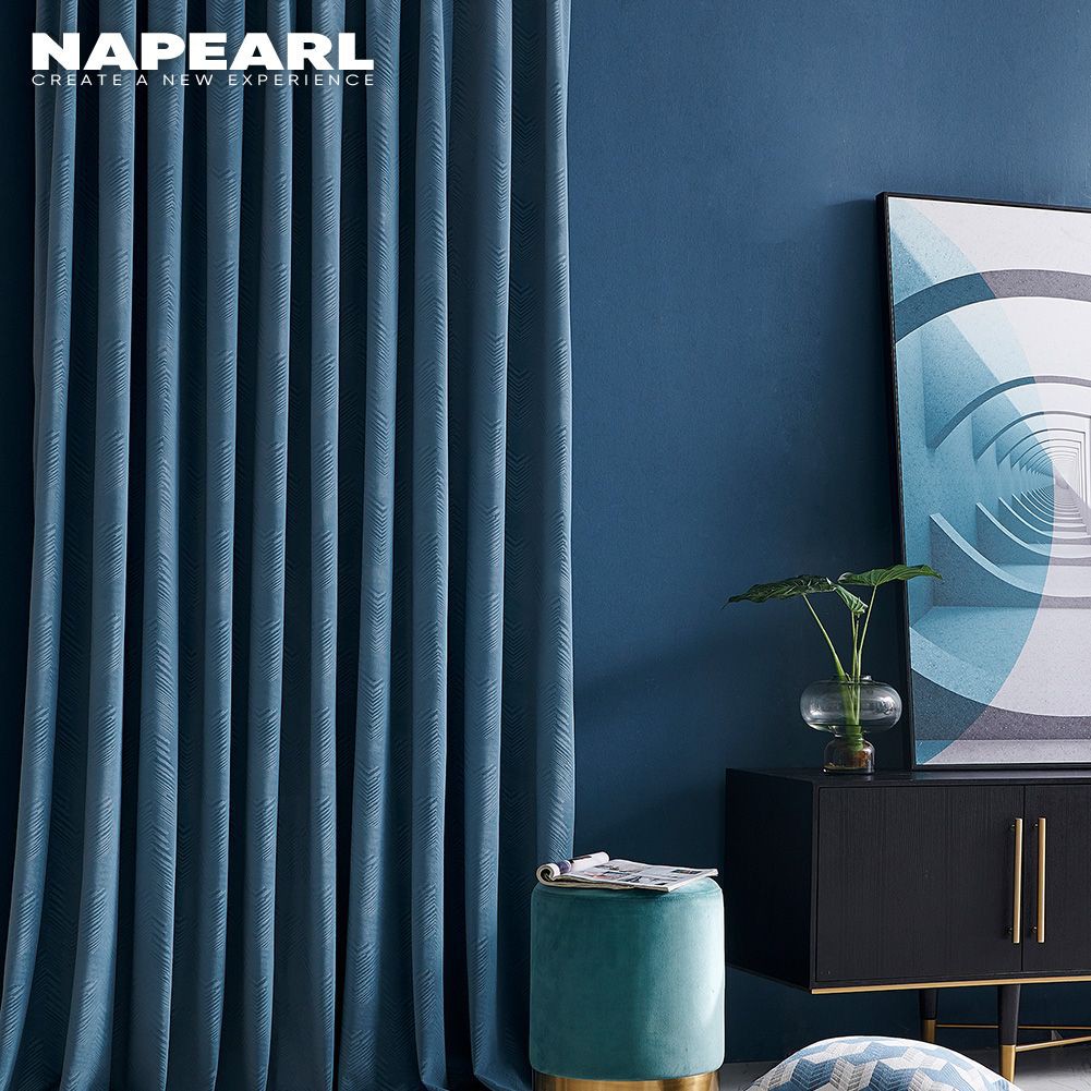 1 Rèm Cửa Napearl Họa Tiết Kẻ Sọc Đơn Giản Chất Lượng Cao