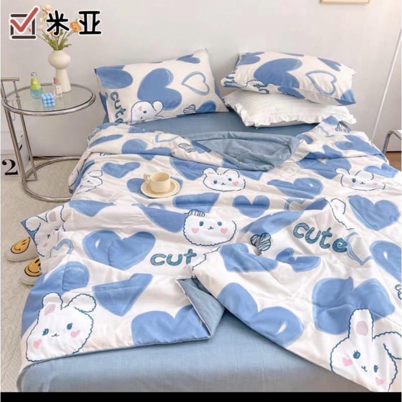 Set Bộ Chăn Ga Cotton Poly Chăn Chần Hè - Nhiều Hoạ Tiết (Shinbedding)