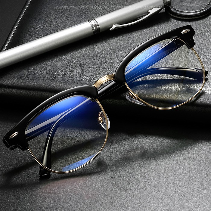 Kính mắt nam nữ, mắt kíếng không độ giả cận thời trang, râm đen chống nắng có hộp | BigBuy360 - bigbuy360.vn