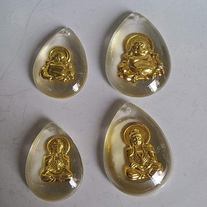 Mặt thủy tinh phật di lạc, quan âm, mặt dây chuyền